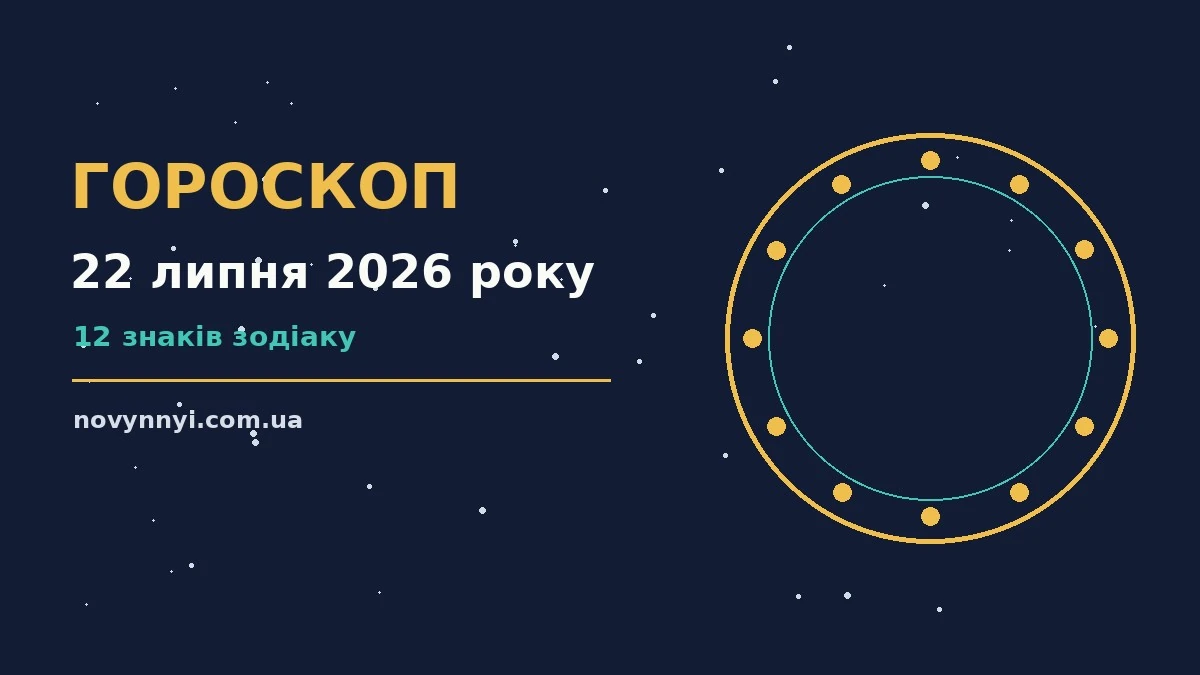 Гороскоп на 22 липня 2026 року: перспективи для 12 знаків про шанси та застереження