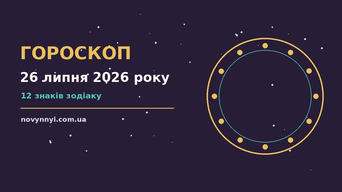 Гороскоп на 26 липня 2026 року: перспективи для 12 знаків про шанси та застереження