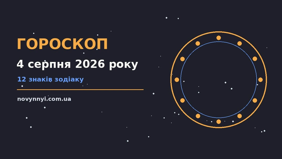 Гороскоп на 4 серпня 2026 року: перспективи для 12 знаків про шанси та застереження