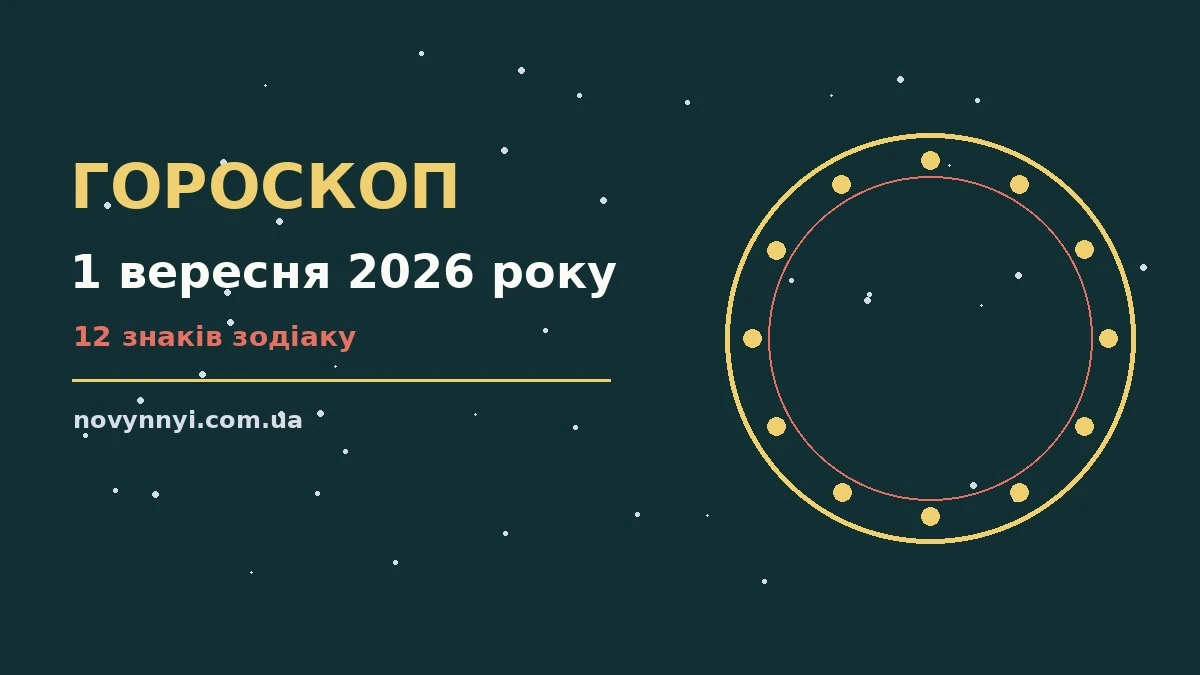 Зоряне небо у відтінках синього і золотого, символ щоденного гороскопу на 1 вересня 2026 року