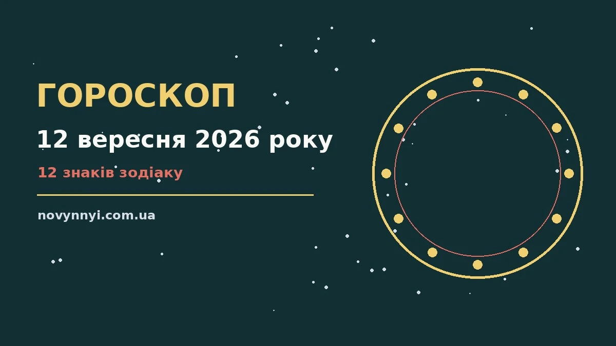 Гороскоп на 12 вересня 2026 року: перспективи для 12 знаків про шанси та застереження