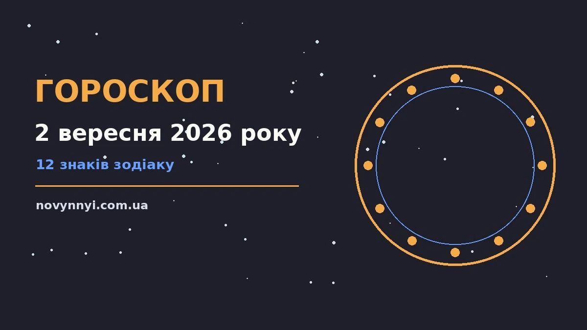 Гороскоп на 2 вересня 2026 року: перспективи для 12 знаків про шанси та застереження