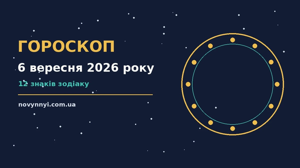 Гороскоп на 6 вересня 2026 року: перспективи для 12 знаків про шанси та застереження
