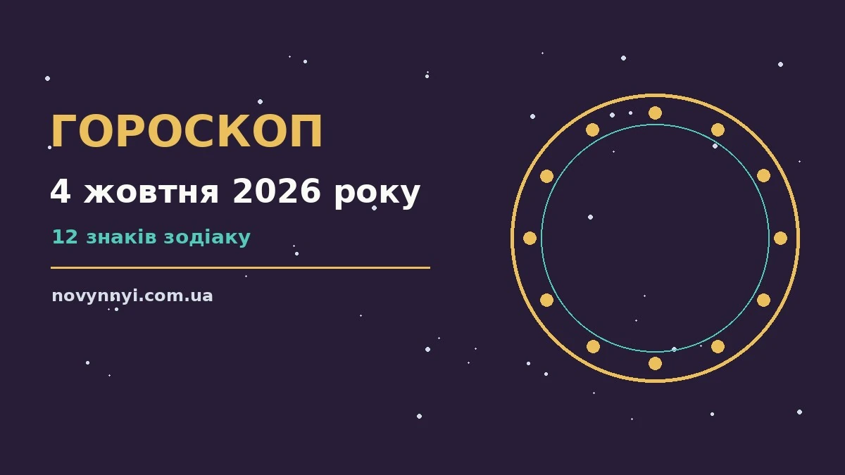 Гороскоп на 4 жовтня 2026 року: перспективи для 12 знаків про шанси та застереження